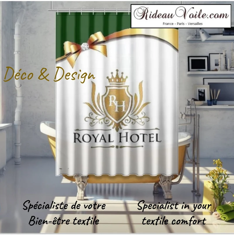 Rideau de douche Bain Baignoire sur mesure 150x350cm imprimé original personnalisé