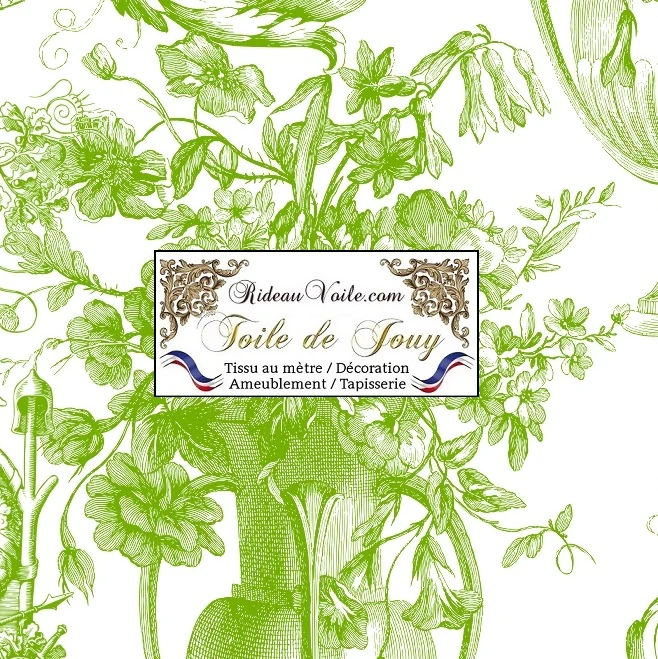 La Toile de Jouy ameublement ignifuge classique mètre déco rideau voilage