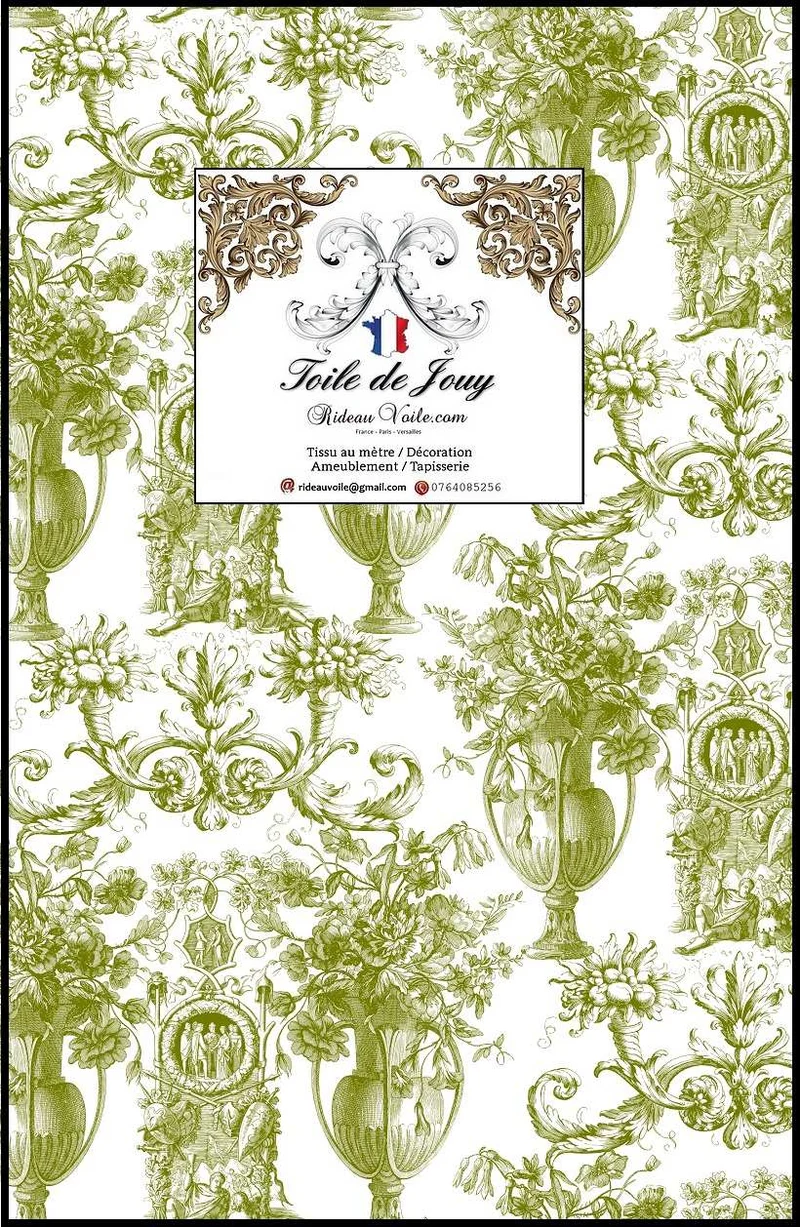 Boutique textile ameublement tissu Toile de Jouy Paris mètre rideau voilage tapisserie