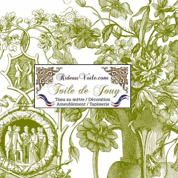 Boutique textile ameublement tissu Toile de Jouy Paris mètre rideau voilage tapisserie