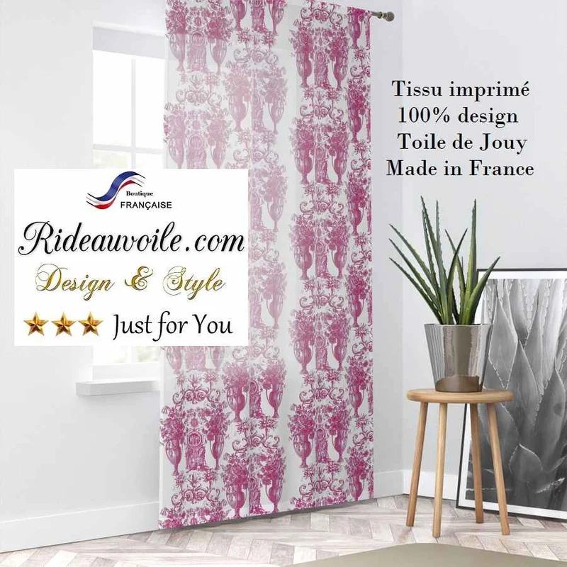 Éditeur textile ameublement imprimé Toile de Jouy Paris mètre rideau voilage tapisserie