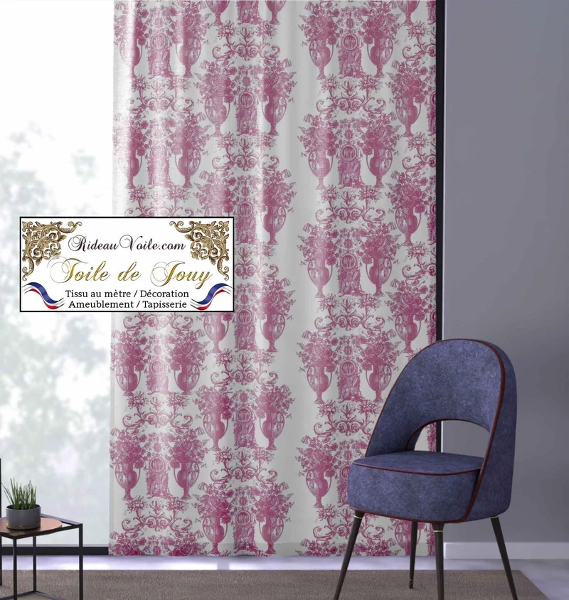 Éditeur textile ameublement imprimé Toile de Jouy Paris mètre rideau voilage tapisserie