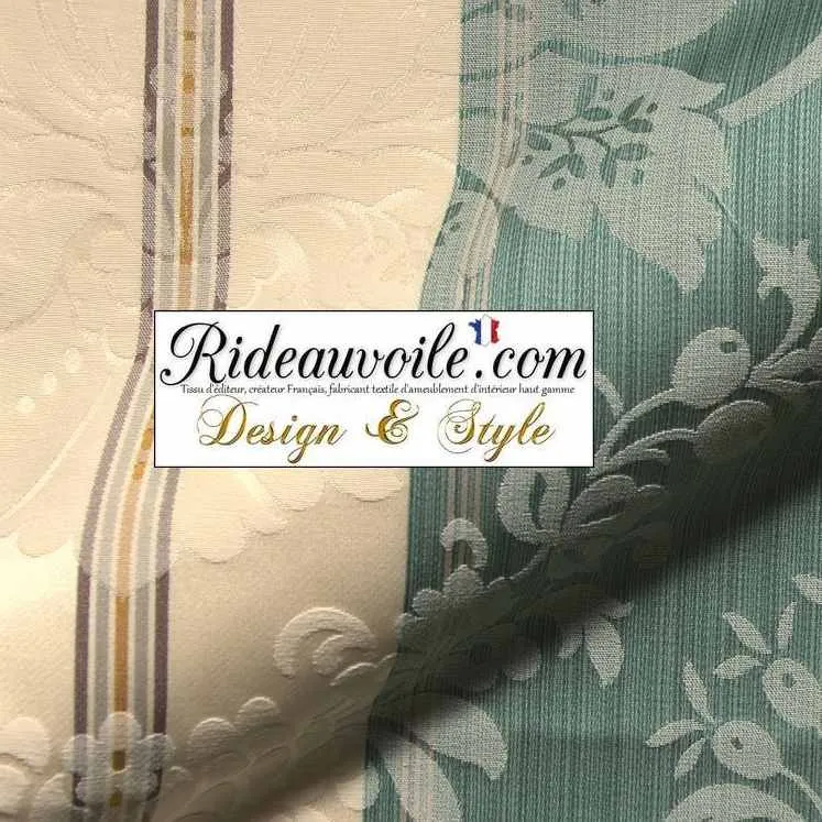 Tissu ameublement non feu architecte intérieur Baroque vert mètre rideau