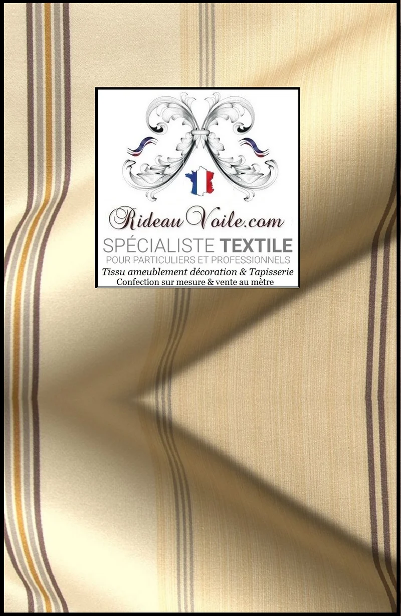 Tissu Jacquard rayé anti feu M1 Damask 280cm Damasco rayures mètre rideau
