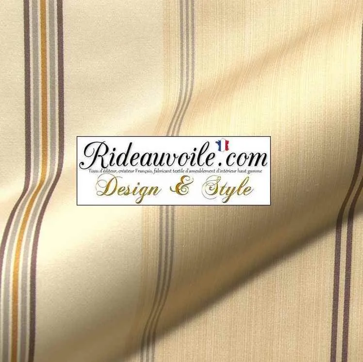 Tissu Jacquard rayé anti feu M1 Damask 280cm Damasco rayures mètre rideau