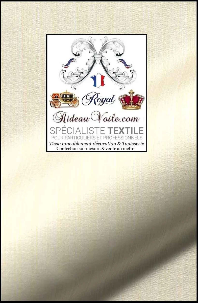 Éditeur textile d'ameublement haute gamme Damasco écru mètre rideau