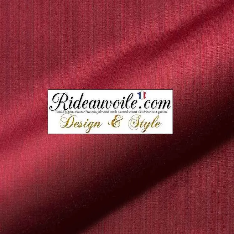 Maison d'éditeur textile ameublement haute gamme Damasco rouge mètre rideau