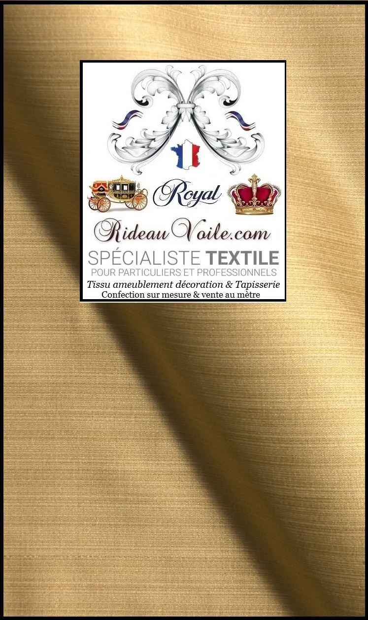 Tissu ignifuge Damask grande largeur vintage Damasco beige uni mètre rideau