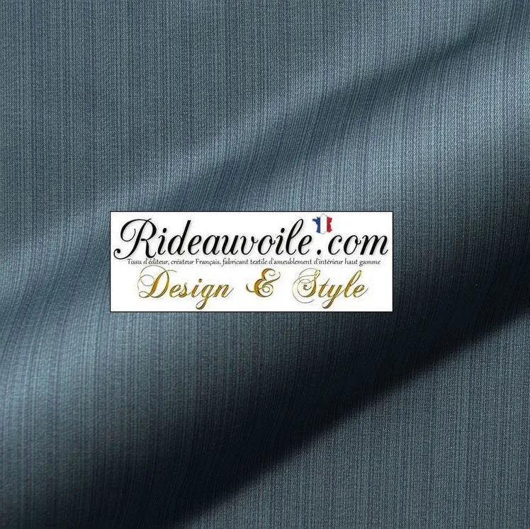 Tissu ignifuge Damask grande largeur vintage Damasco bleu uni mètre rideau