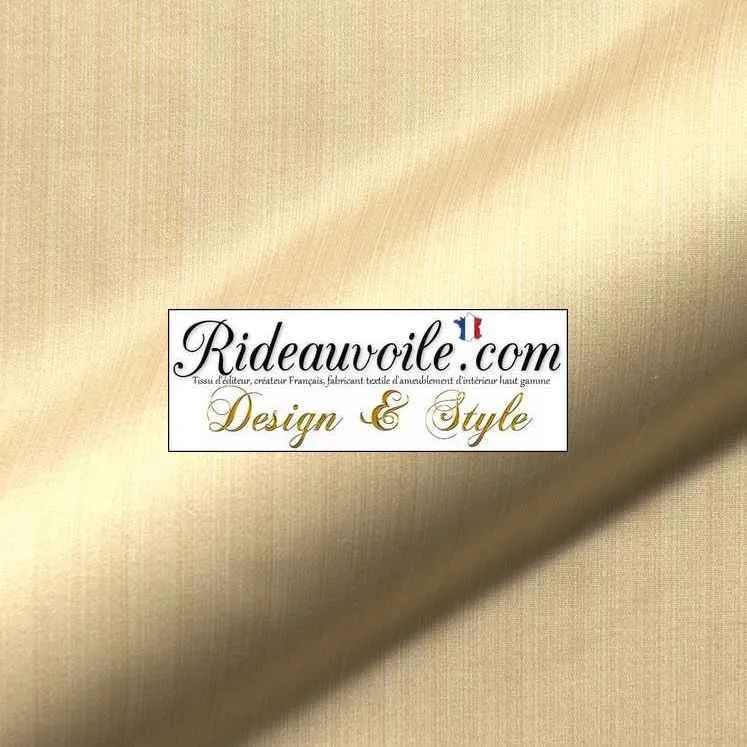 Tissu ignifuge Damask grande largeur vintage Damasco jaune uni mètre rideau