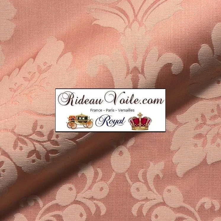 Damasco floral tapisserie Médaillon ameublement tissu ignifuge Rose mètre