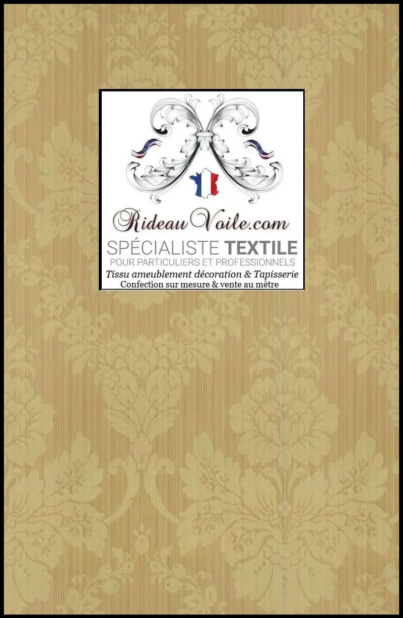 Damasco floral Or ameublement ignifuge mètre rénovation intérieur rideau