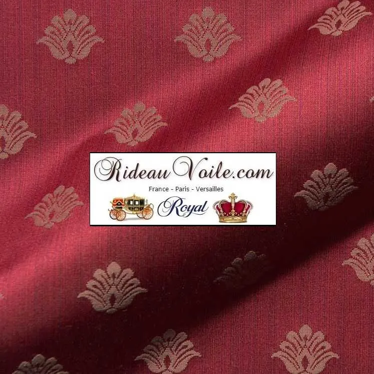 Textile ameublement rouge ignifuge mètre équipement fourniture hôtel restaurant