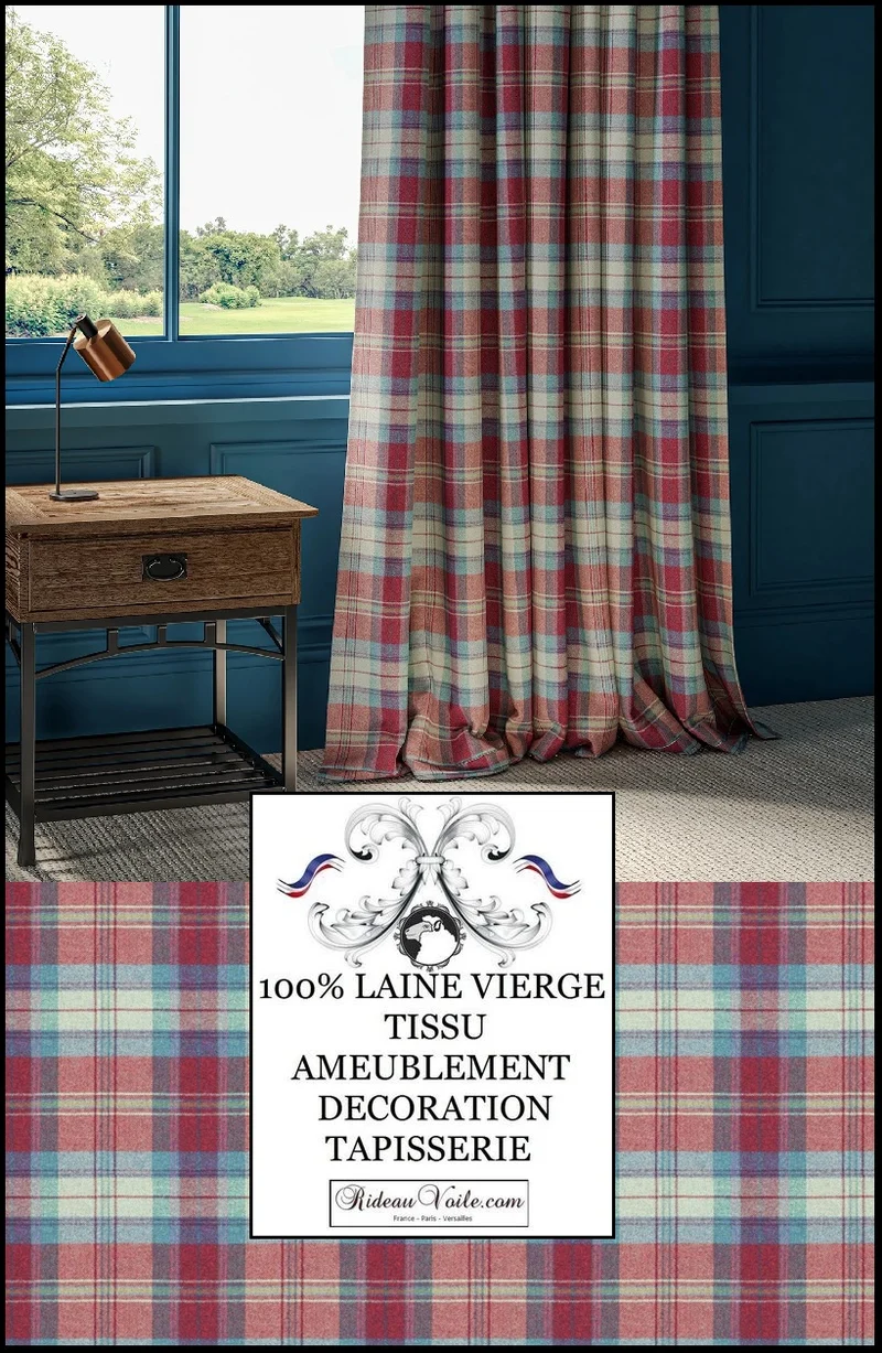 Boutique Laine Tartan d'ameublement carreaux rideau tapisserie