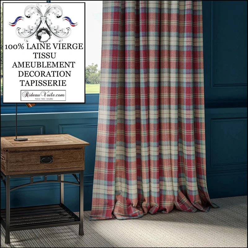 Boutique Laine Tartan d'ameublement carreaux rideau tapisserie