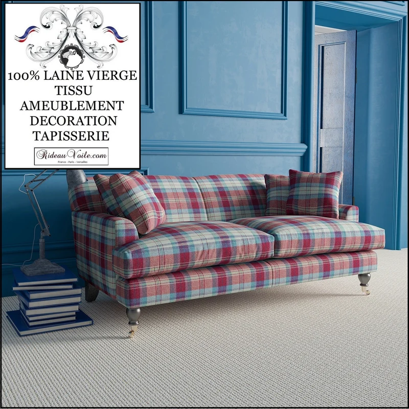 Boutique Laine Tartan d'ameublement carreaux rideau tapisserie