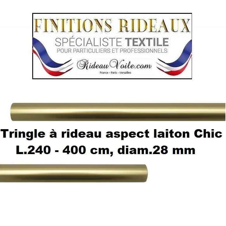 Tringles barres Laiton métal réglables 240 à 400cm support rideaux sur mesure