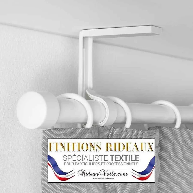 Tringles barres blanc métal réglables 120 à 210cm support rideaux