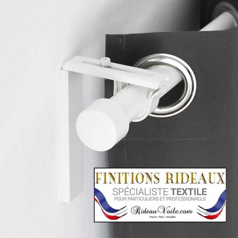 Tringles barres blanc métal réglables 120 à 210cm support rideaux