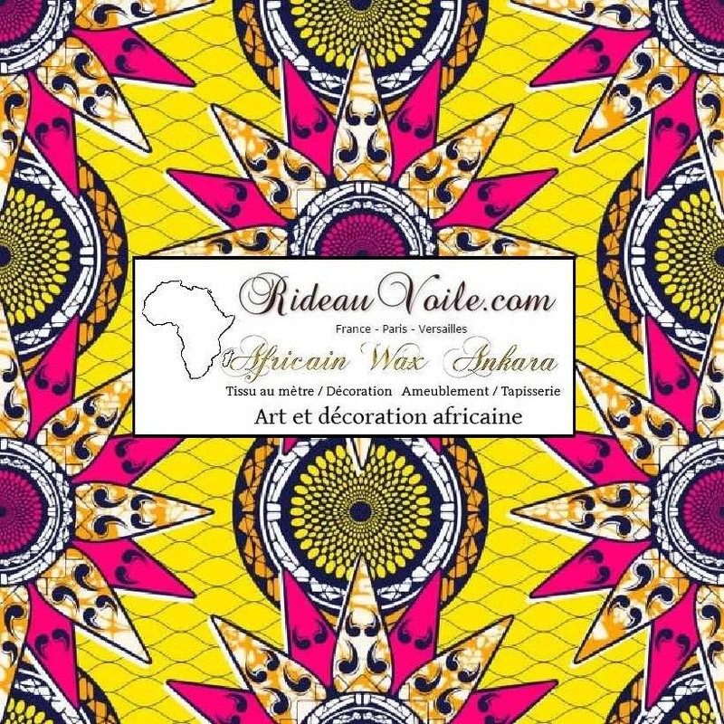 Tissu ameublement inspiration Africaine mètre interior'home Ankara Wax
