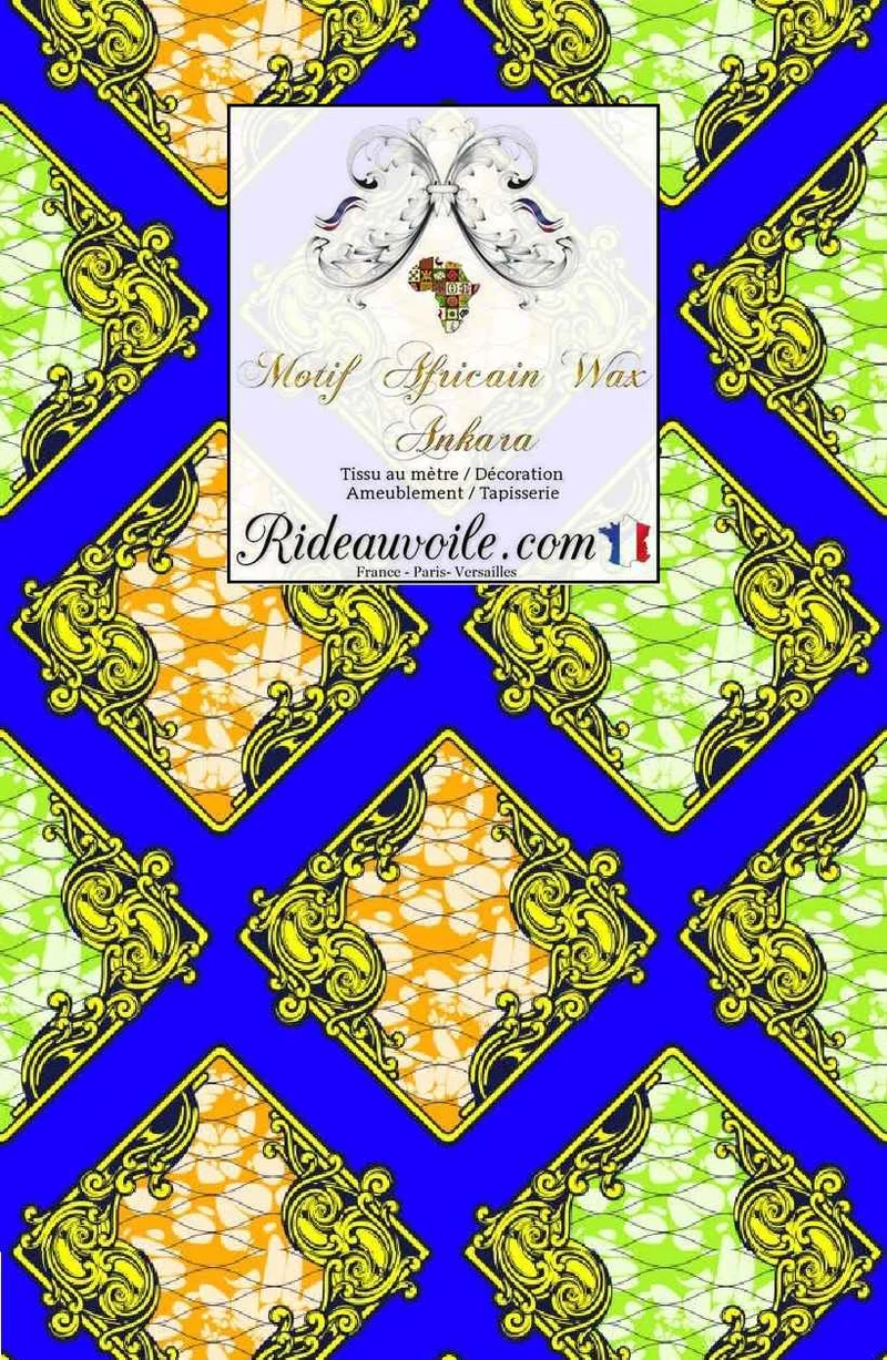 Tissu ameublement style pagne Africain mètre interior designer Ankara Wax