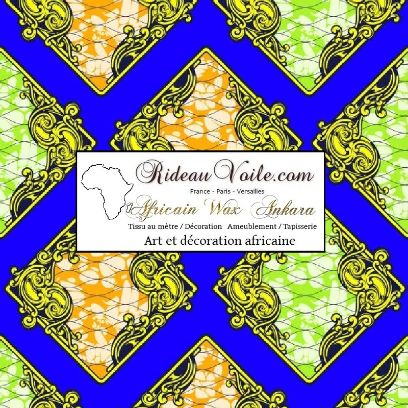 Tissu ameublement style pagne Africain mètre interior designer Ankara Wax