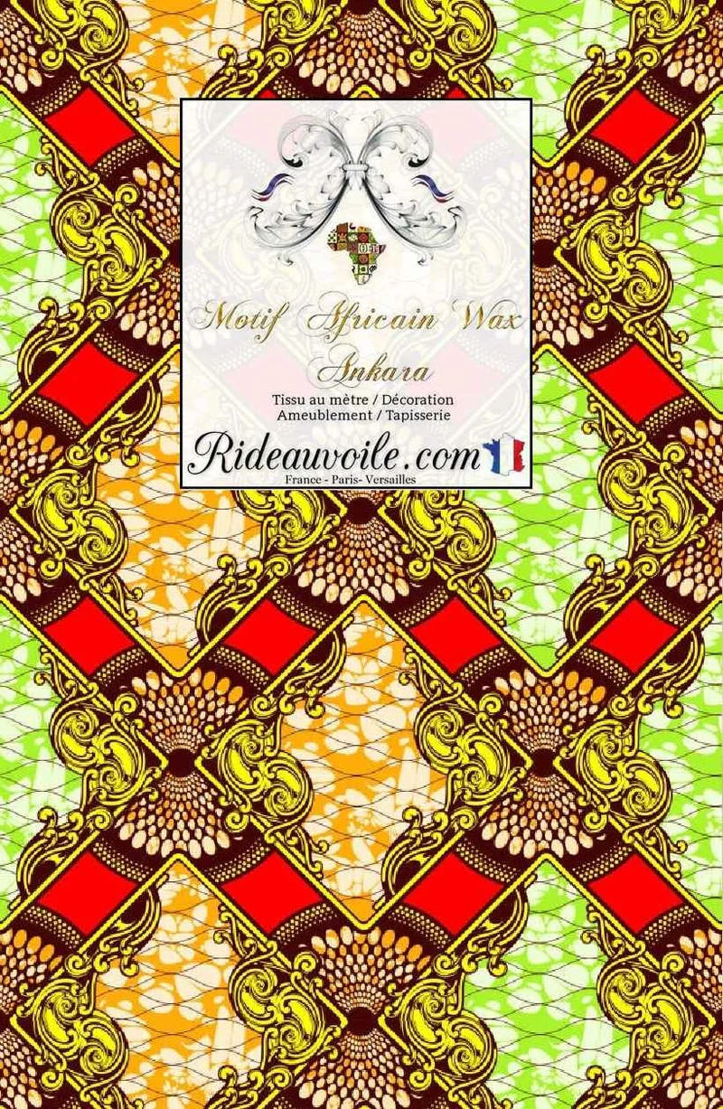 Tissu ameublement design pagne Africain mètre trend Ankara Wax rideau