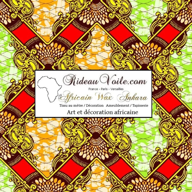 Tissu ameublement design pagne Africain mètre trend Ankara Wax rideau