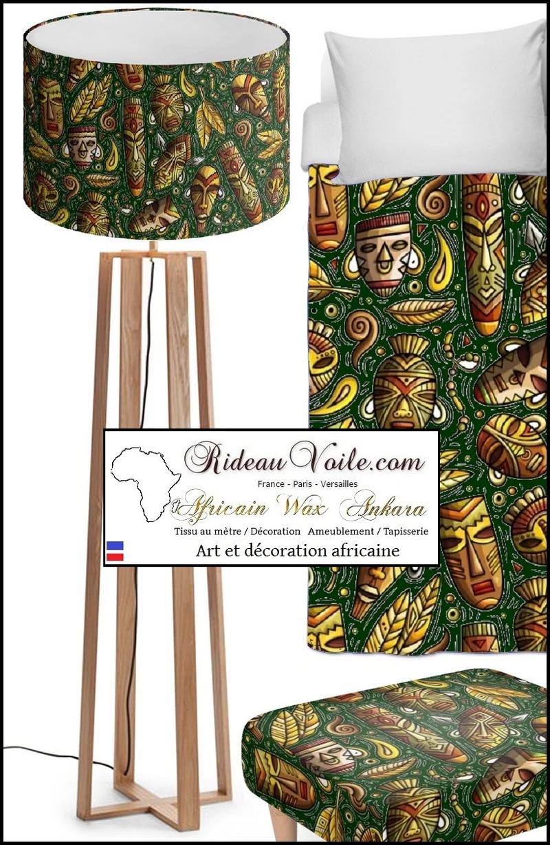 Tissu motif Africain Wax mètre rideau voilage déco Black Interior Design African American