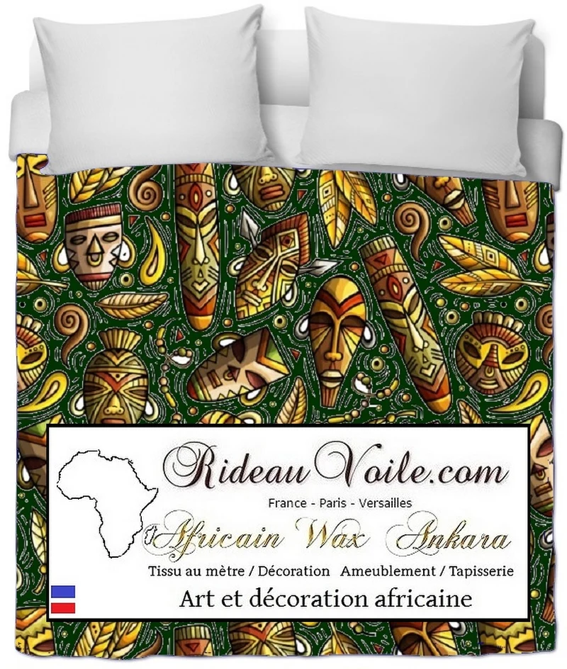 Tissu motif Africain Wax mètre rideau voilage déco Black Interior Design African American
