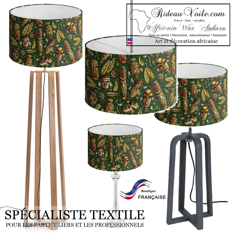 Tissu motif Africain Wax mètre rideau voilage déco Black Interior Design African American