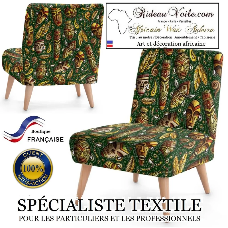 Tissu motif Africain Wax mètre rideau voilage déco Black Interior Design African American