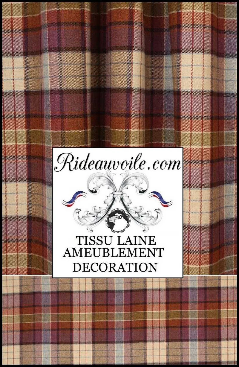 Comment décoration tissu Laine carreaux tartan au mètre rideau