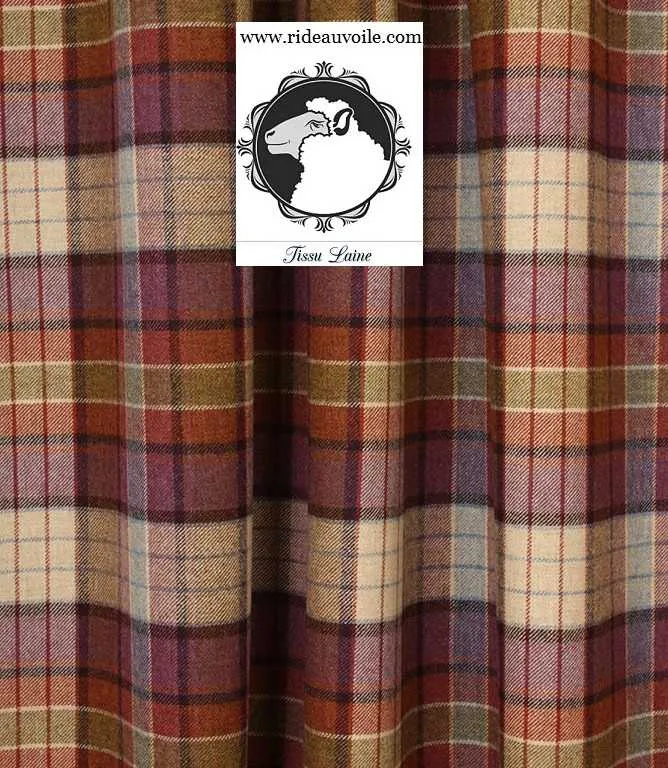 Comment décoration tissu Laine carreaux tartan au mètre rideau