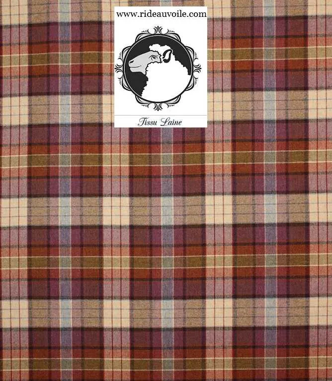 Comment décoration tissu Laine carreaux tartan au mètre rideau
