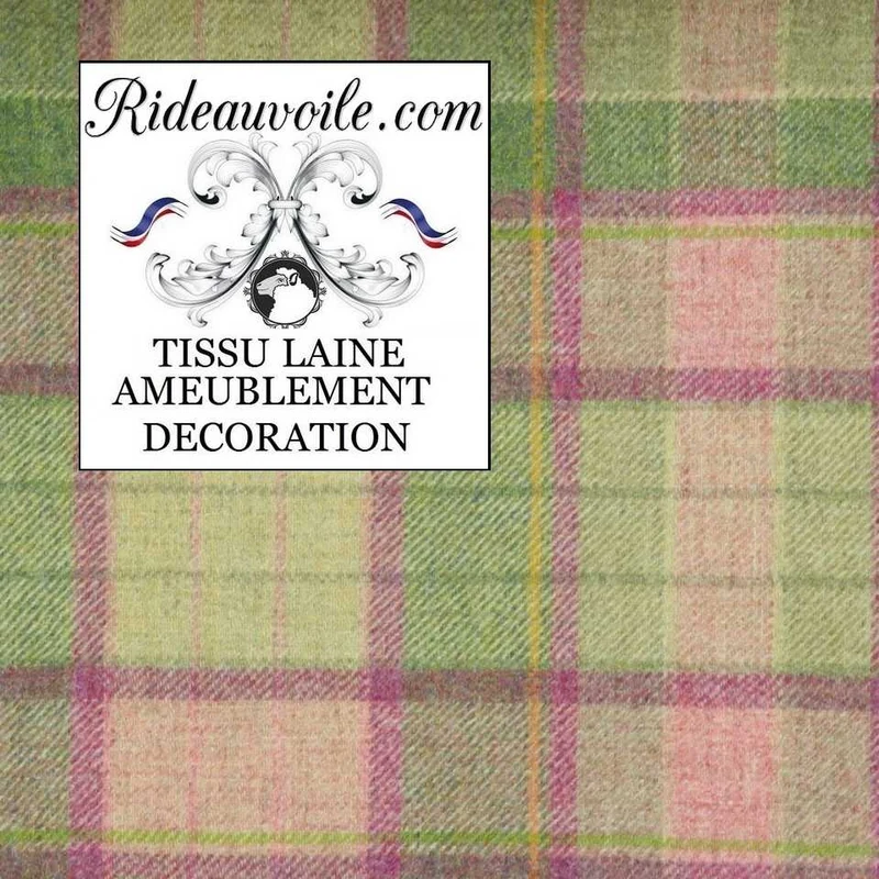 Boutique tissu Laine écossais ameublement mètre à carreaux rideau tapisserie