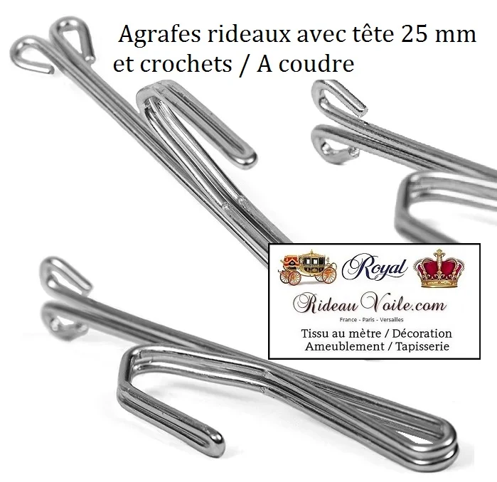 Comment choisir crochet à rideau plis flamand agrafe 1 branche avec tête