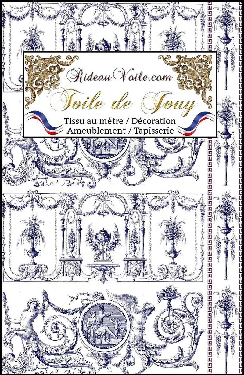 French Interior Architect Designer Tissu ameublement Toile de Jouy Paris