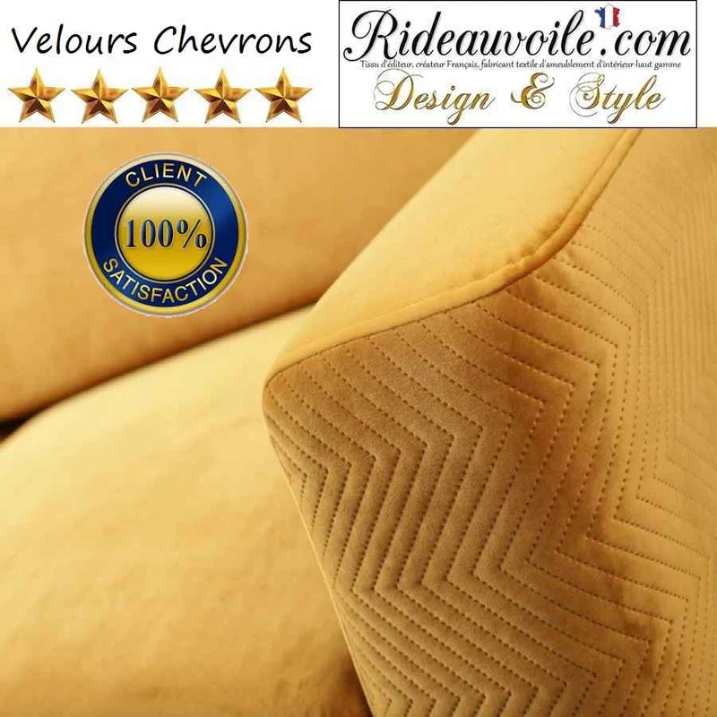 Tissu d'éditeur Velours Chevron ameublement intérieur mètre tissu non feu