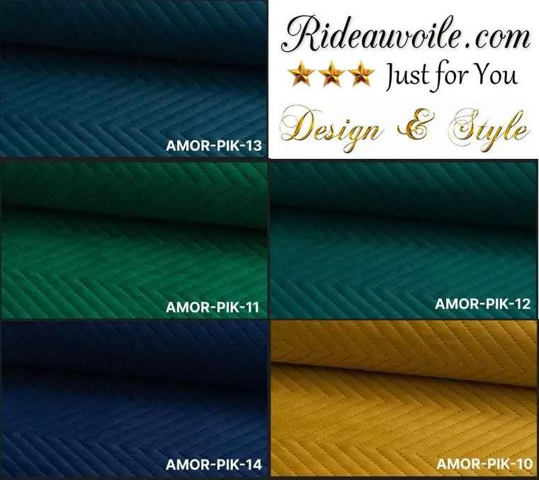 Confection rideau Tapisserie Canapé Tissu ameublement Velours motif Chevron mètre