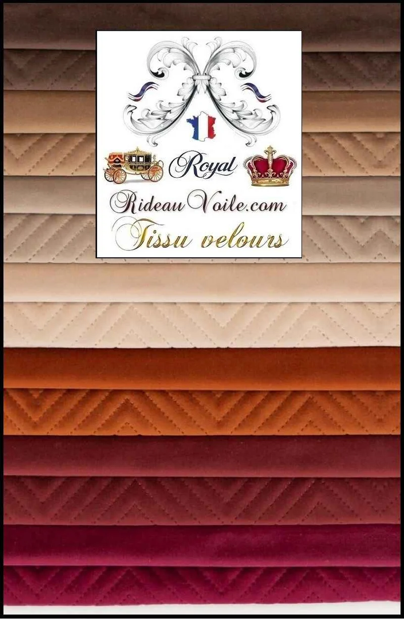 Boutique Velours broderie motif Chevron mètre tissu ameublement Rideau canapé