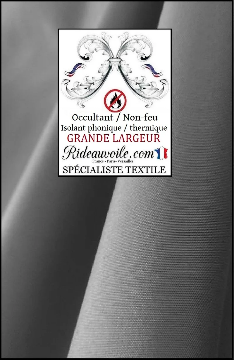 Tissu occultant isolant thermique phonique acoustique mètre rideau 290cm