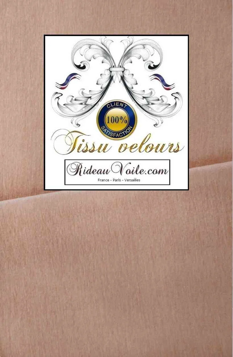 Tissu d'ameublement Velours rose double face grande largeur 300cm mètre