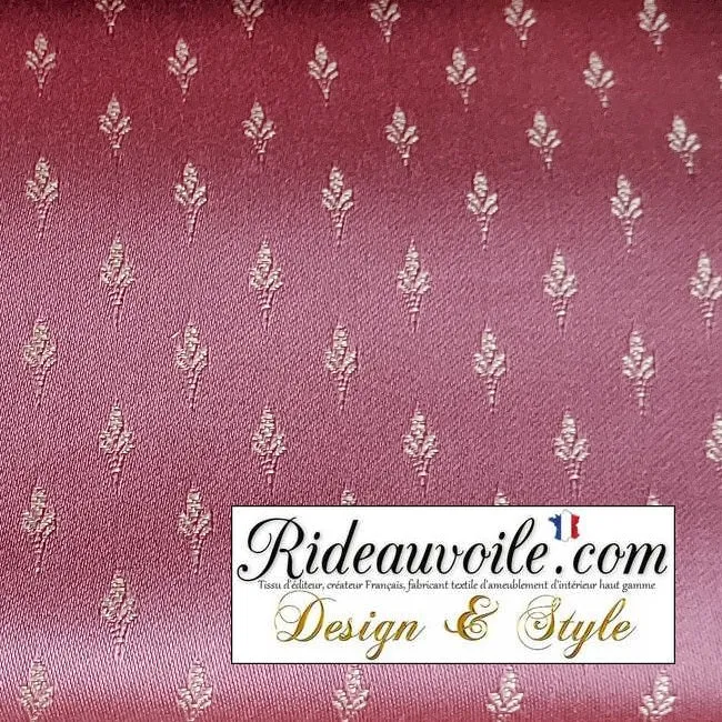 Tissu rayé ameublement mètre Jacquard rayures Or Rose rideau style Baroque