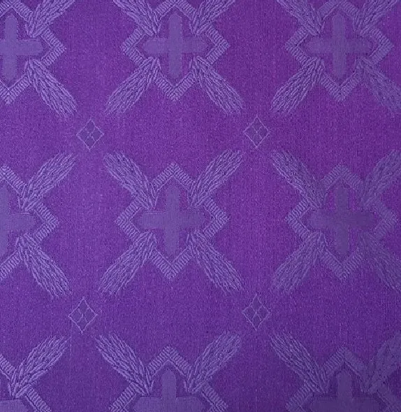 Tissu ameublement Médiéval Brocart Baroque Croix liturgie église au mètre