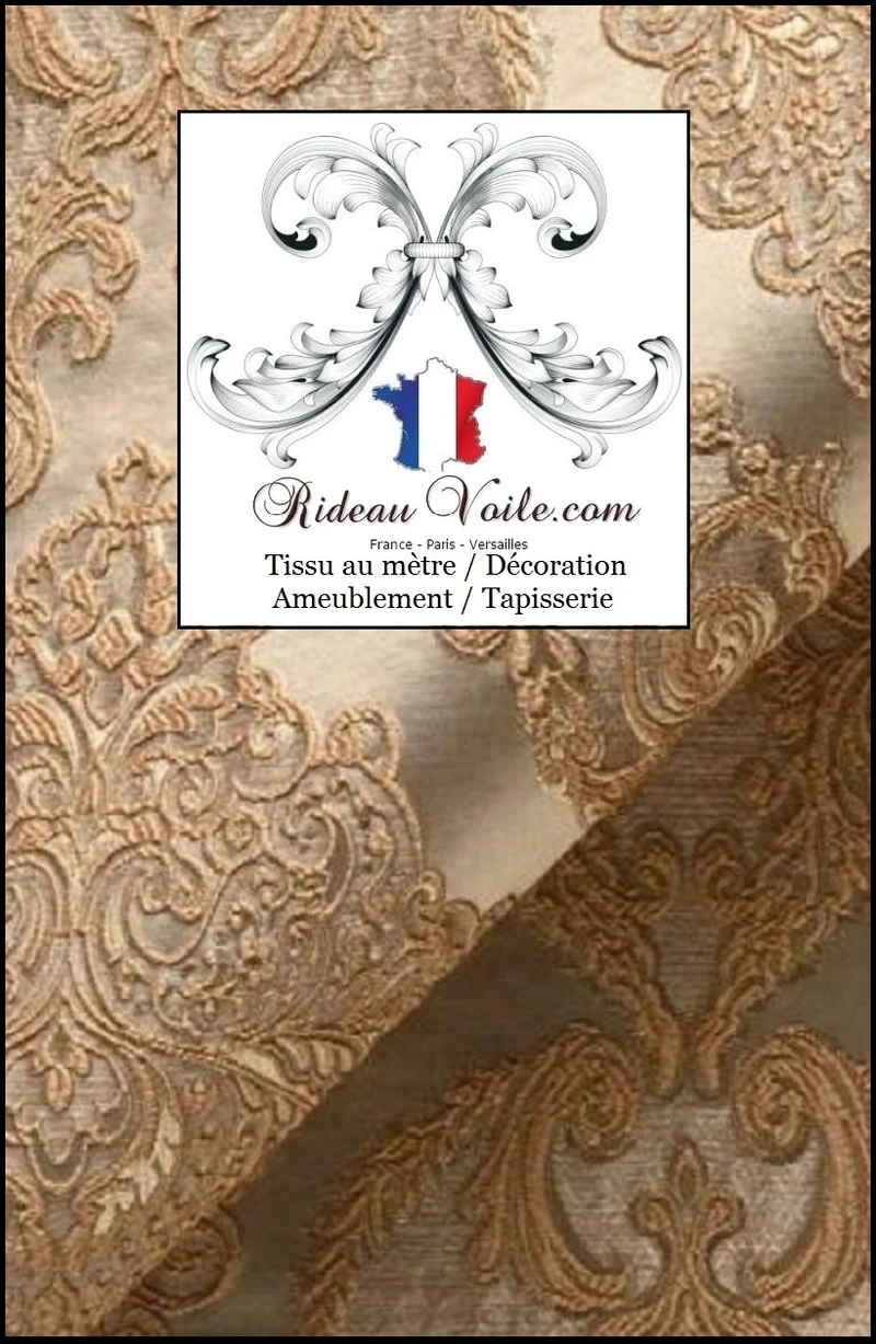 Tissu Jacquard ameublement Baroque broderie Damassé mètre haute couture rideau canapé