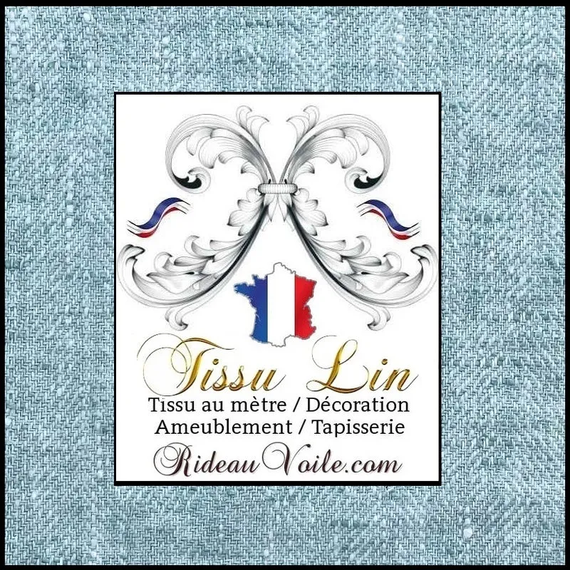 Lin Tissu ameublement motif Chevron au mètre rideau bleu vert menthe