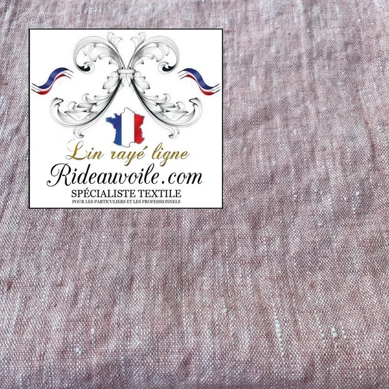 Boutique Textile Lin Tissu ameublement uni rose layette blanc mètre rideau