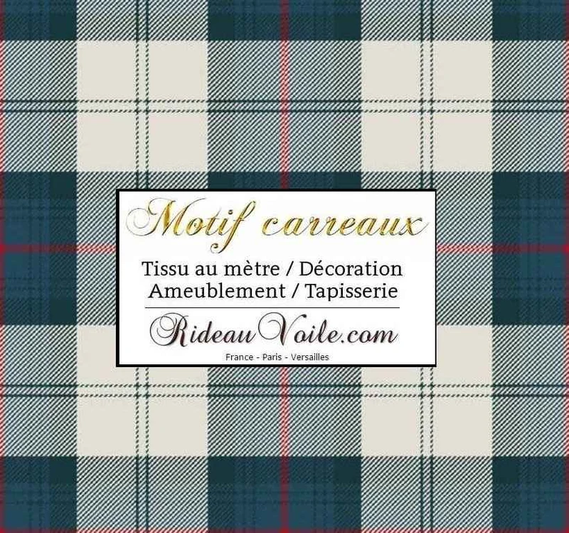 Lin Cosy Maison Boutique Déco Chalet Mobilier Montagne carreaux tartan bleu