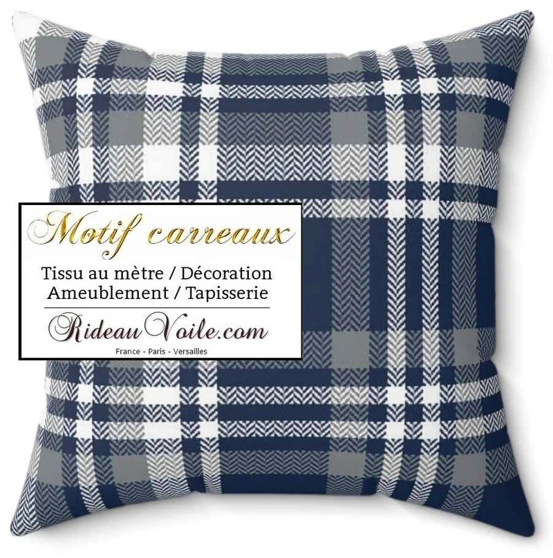 Esprit rustique Chalets Haut de Gamme Luxe en laine & tissu carreaux tartan